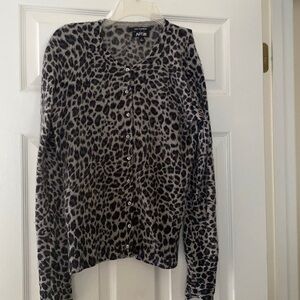 Cashmere animal, print cardigan